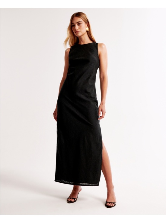 Abercrombie & Fitch Dresses & Skirts - NWT Abercrombie High-Neck Linen-Blend Maxi Dress